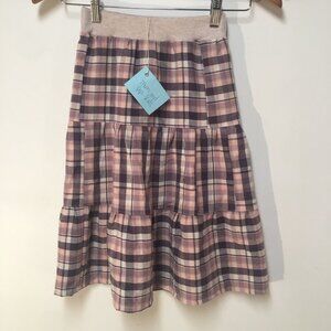 Skirt Girls 5 Maxi Purple & Pink Plaid Ruffle Tiered‎ Cotton Mom and Pop's Kids